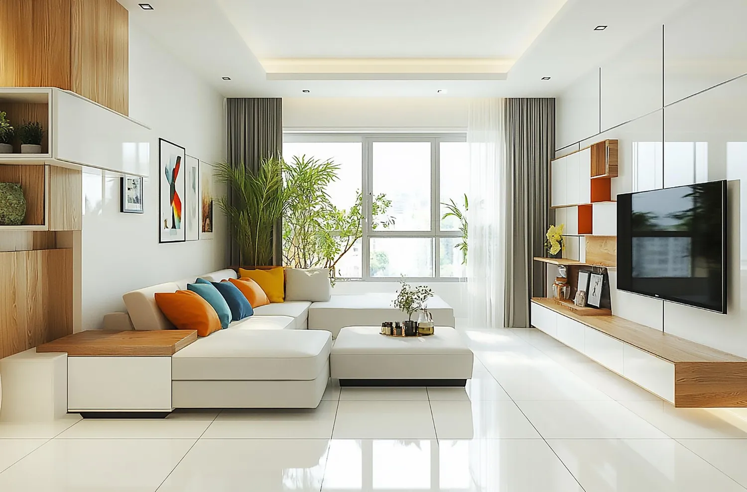 Freshly cleaned living room